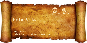Prix Vita névjegykártya